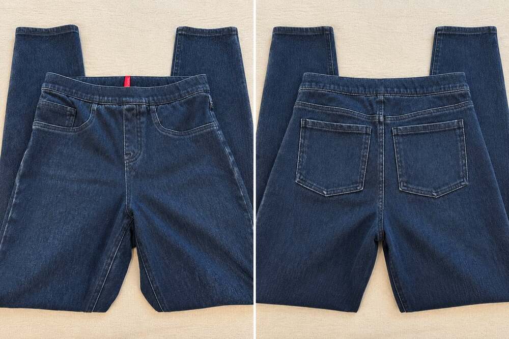 Spanx Jean-ish Leggings Size S Twilight Rinse Blue Denim Pull On Jeggings